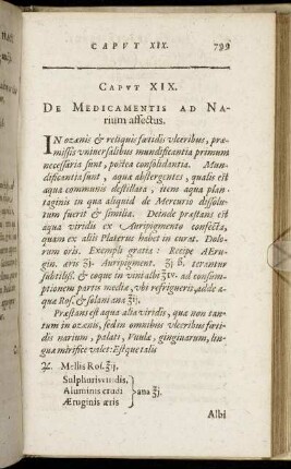 Caput XIX. De Medicamentis Ad Narium affectus.