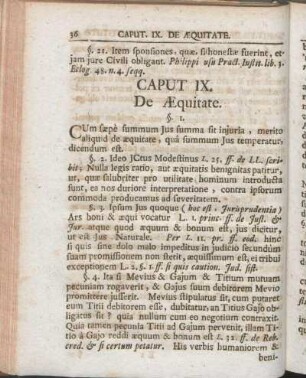 Caput IX. De Æquitate.
