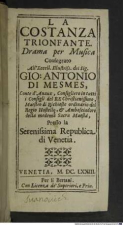 La costanza trionfante