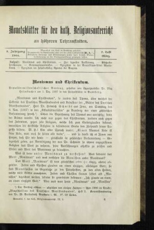 Monismus und Christentum : populär-wissenschaftlicher Vortrag, gehalten am 1. Dez. 1907 in den Luitpoldsälen in Bamberg