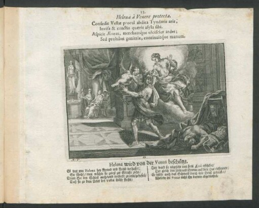13. Helena a Venere protecta. - Helena wird von der Venus beschützt.