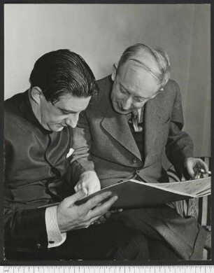 Porträtaufnahme Jaromír Weinberger und John Barbirolli