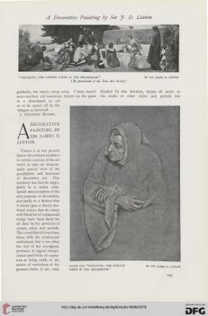 20: A decorative painting by Sir James D. Linton