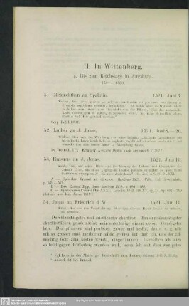 II. In Wittenberg, a. Bis zum Reichstage in Augsburg : 1521-1530