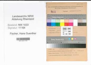 Entnazifizierung Hans Guenther Fischer , geb. 18.12.1921 (Polizeibeamter)
