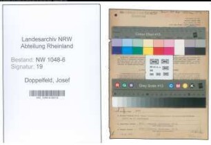 Entnazifizierung Josef Doppelfeld , geb. 05.09.1891 (Kaufmaennischer Angestellter)