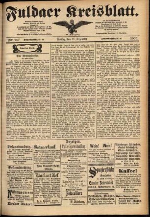 Zweite Ausgabe vom Freitag, den 11. Dezember 1903.