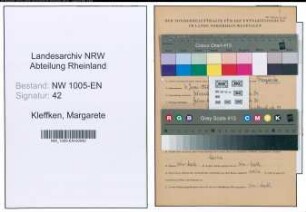 Entnazifizierung Margarete Kleffken , geb. 06.06.1922 ()