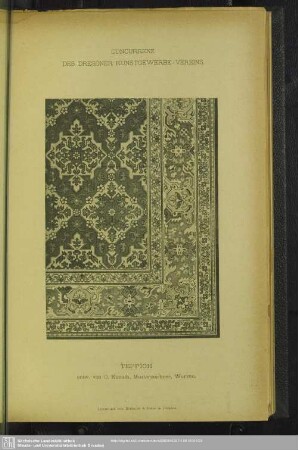 Concurrenz des Dresdner Kunstgewerbevereins. Teppich