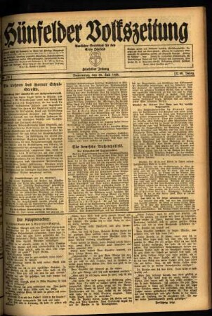 Ausgabe vom Donnerstag, den 29. Juli 1920.