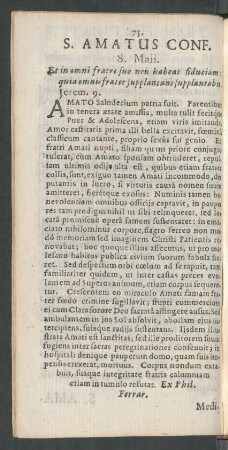 S. Amatus Conf.