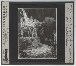 Rembrandt, Kreuzabnahme bei Fackelschein (Druck B083)