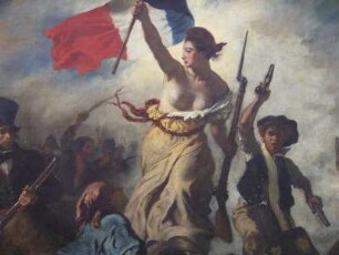 Museum Louvre, Bild von Eugene Delacroix 1830, "Die Freiheit auf den Barrikaden"