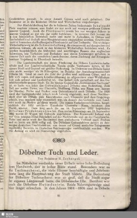 Döbelner Tuch und Leder