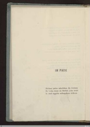 Im Park : [SW II: h2(Hymnen)]; [SW II, S. 11/101]
