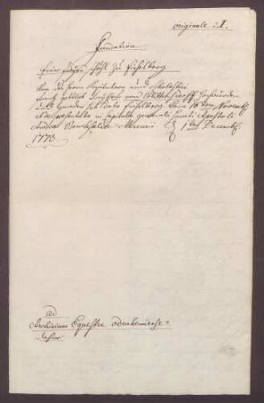 Franz Gottlieb von Blittersdorff, Kapitular des Ritterstifts Bruchsal, stiftet und fundiert eine freie Schule zu Eichelberg.