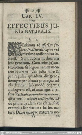Cap. IV. De Effectibus Iuris Naturalis