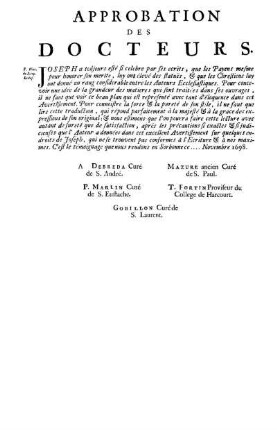 Approbation des Docteurs