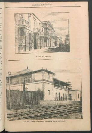 [Vista del] Sur del Perú - Arequipa - Estación de los Ferro-carriles - Casa del Administrador.