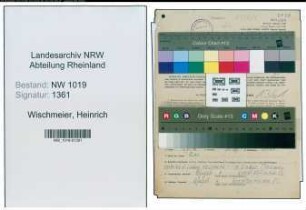 Entnazifizierung Heinrich Wischmeier , geb. 18.07.1903 (Ingenieur)