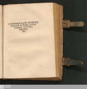 Confitendi Ratio Doctoris Martini Lvtheri Avgvstiniani Vvittenbergensis