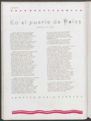 En el Puerto de Palos : (Frente al mar)