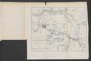 Uebersichtskarte der künstlichen Wasserläufe zwischen Oder und Havel.
