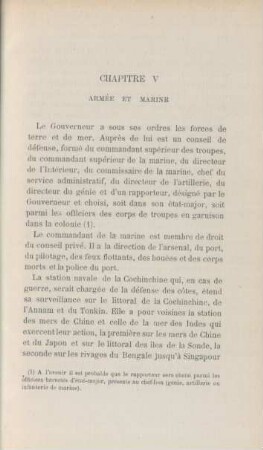 Chapitre V. Armée et marine