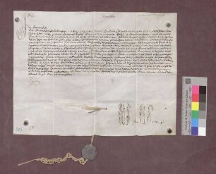 Aus Rom übersandte Eidesformel für den Basler Dompropst Johann Konrad von Pfirt.