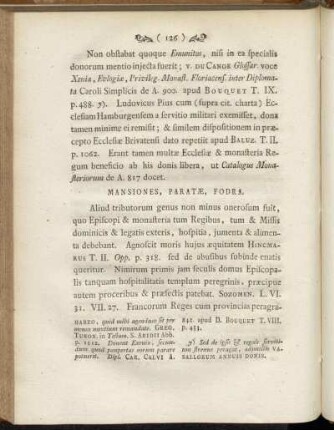 Mansiones, Paratæ, Fodra. - Leges de Alienatione Bonorum Eccles.