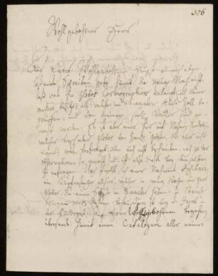 Brief von Johann Christoph Homann an Johann Friedrich von Uffenbach, Nürnberg, 9.12.1727