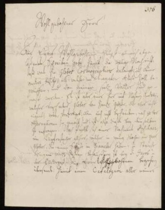 Brief von Johann Christoph Homann an Johann Friedrich von Uffenbach, Nürnberg, 9.12.1727