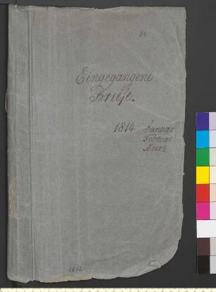 Alter Umschlag "1814 Januar Februar Maerz."
