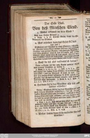 Der erste Theil. Von deß Menschen Elend.