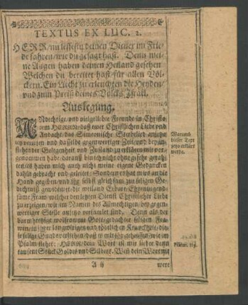 Textus Ex Luc. 2.