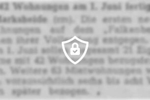 42 Wohnungen am 1. [Name maskiert]