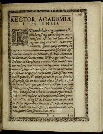 Rector Academiae Lipsiensis