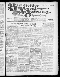 Bielefelder Abend-Zeitung. 1923-1924