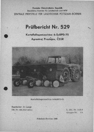 Kartoffellegemaschine 6-SaBPD-75