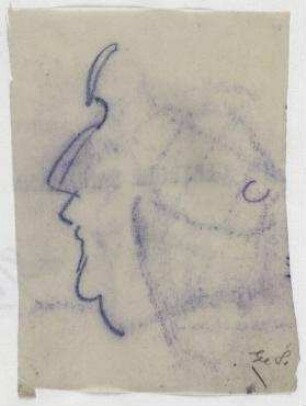 [o.T.]. Kopf im Profil