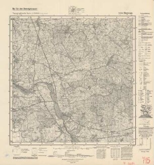 2084 Hagenau, Topographische Karte 1:25000 (4cm - Karte)