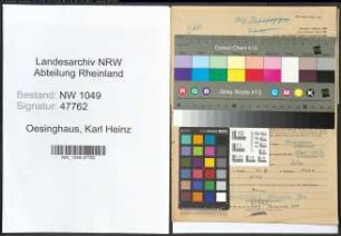 Entnazifizierung Karl Heinz Oesinghaus , geb. 04.03.1911 (Kaufmann)