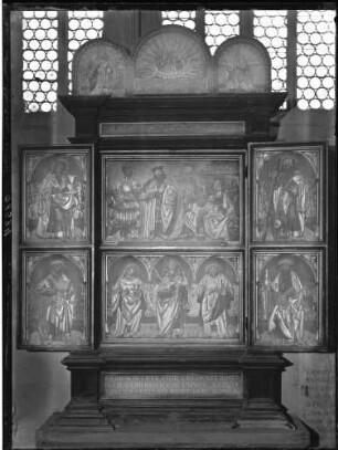 Schwäbisch Hall Evangelische Kirche Sankt Michael Hochaltar Gemälde - Heiligenfiguren
