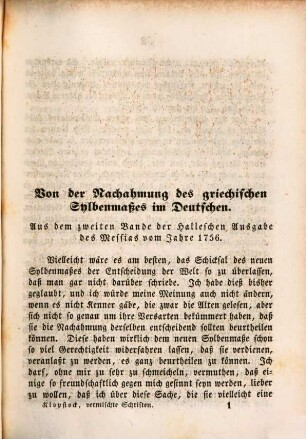 Klopstocks sämmtliche Werke, 10. Vermischte Schriften