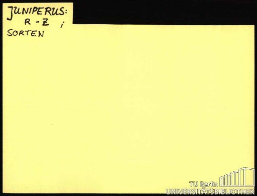 JUNIPERUS: Arten R-Z; Sorten