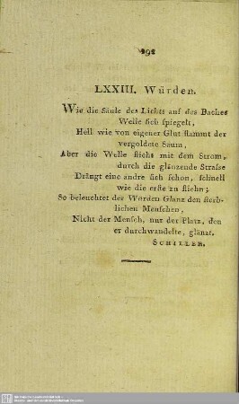 LXXIII. Würden