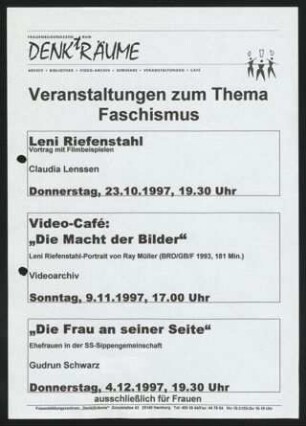 Veranstaltungen zum Thema Faschismus