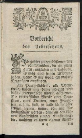 Vorbericht des Uebersetzers