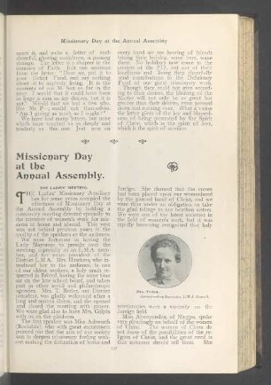 Missionary day at the annual assembly