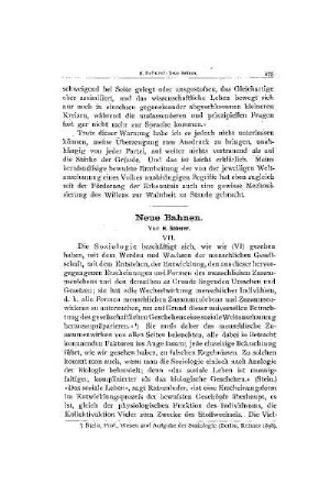 Neue Bahnen : VII.